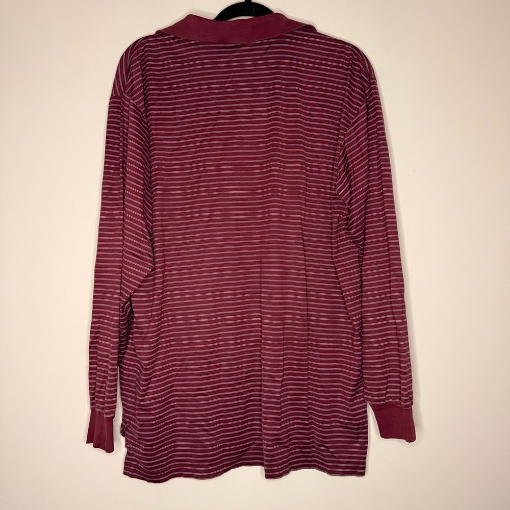 PETER MILLAR Vintage Preppy Collegiate Red Embroidered Striped Polo Shirt - Picture 7 of 7